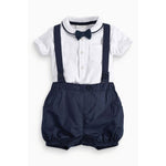 3pcs Gentleman Top+Bib Clothes