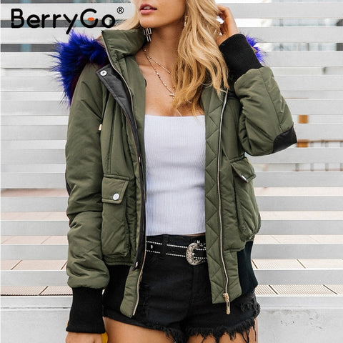 BerryGo Hood women coat