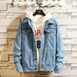 Idopy Men Blue Denim Jackets