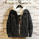 Idopy Men Blue Denim Jackets