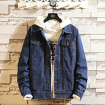 Idopy Men Blue Denim Jackets
