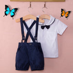 3pcs Gentleman Top+Bib Clothes