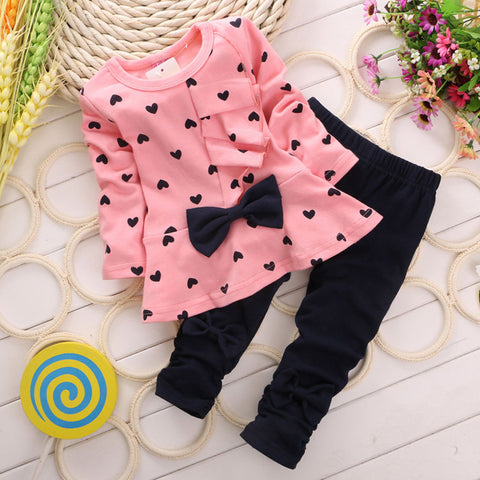 New spring & autumn girls clothes sets